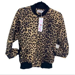 Jeykay cheetah bomber jacket. SO SOFT! small NWT